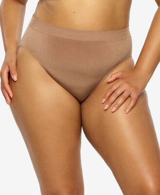 Plus Size Body Smooth Seamless High Leg Brief Panty