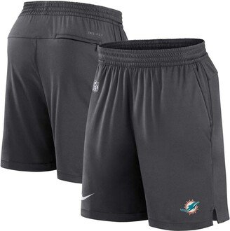 Men's Anthracite Miami Dolphins Sideline Performance Shorts
