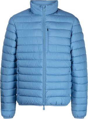 High-Neck Quilted Jacket