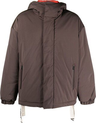 Hooded Funnel-Neck Padded Jacket