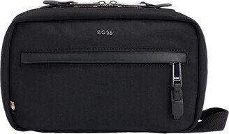 Beauty Case With Double Zip and Logo Writing