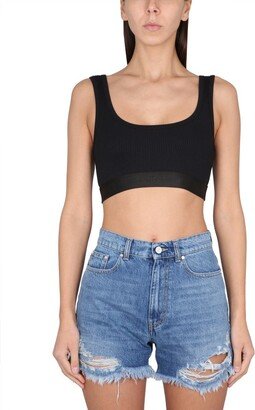 Crop Top With Ribbon S Wave