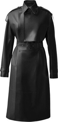 Adriana Calfskin Trench Coat With Belt