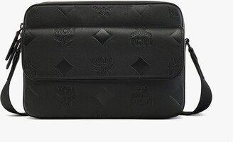 Aren Messenger Bag in Maxi Monogram Leather