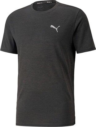 Run Favorite Heather Short Sleeve Tee Black Heather) Men's Clothing