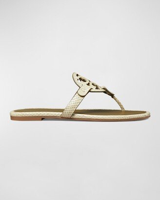 Miller Leather Logo Thong Sandals-AA
