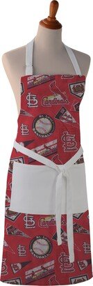 st Louis Cardinals Prints Cotton Apron - Kitchen Cooking Bbq Full & Half Customizable Homemade Large Pocket