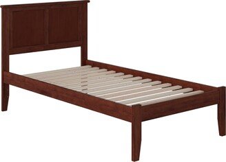 AFI Madison Twin Platform Bed with Open Foot Board in Walnut