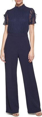 Puff-Sleeve Jumpsuit