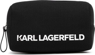 Kskuare logo-embossed wash bag