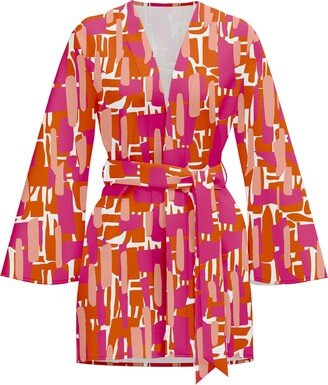 Atoll Rose Print Lightweight Wrap Jacket