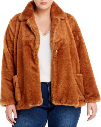 Plus Womens Winter Faux Fur Coat