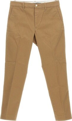 High-Waist Slim-Fit Cropped Trousers