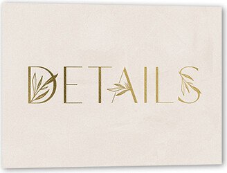 Enclosure Cards: Splendid Spruce Wedding Enclosure Card, Beige, Gold Foil, Matte, Signature Smooth Cardstock, Square