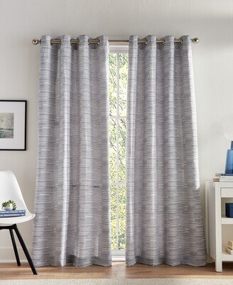 Offset Grid Grommet 2-Piece Curtain Panel, 50 x 84