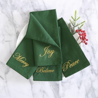 Holiday Sentiments Napkins, Set of 4