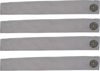 Sunnydaze Decor Indoor/Outdoor Spun Polyester Curtain Tiebacks - Gray - Set of 4