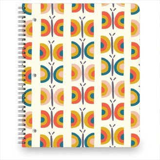 Notebooks: Retro Butterflies - Multi Notebook, 8.5X11, Multicolor