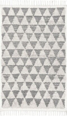 Briar Shaggy Trellis Area Rug, , Beige