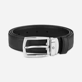 Black 30 Mm Leather Belt-AB
