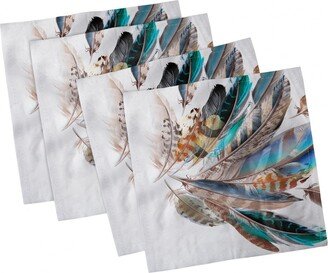 Feathers Set of 4 Napkins, 12 x 12