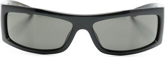 Tinted Rectangle-Frame Sunglasses-AA