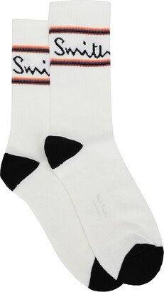 Men Sock Logo Socks & Hosiery White