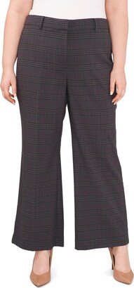 Wide Leg Plaid Trousers