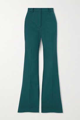 Tafira Gabardine Flared Pants - Blue