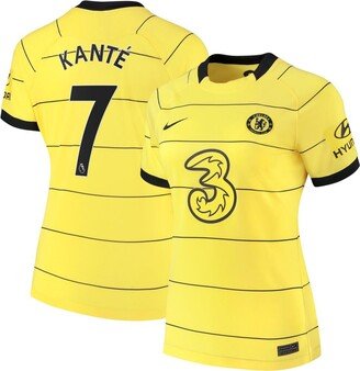 Women's N'Golo Kante Yellow Chelsea 2021/22 Away Breathe Stadium Player Jersey