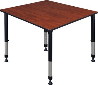 Regency Kee 48 Square Height Adjustable Classroom Table - Cherry (TB4848CHAPBK)