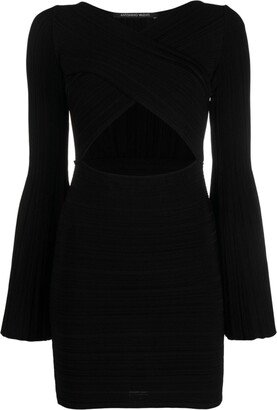 cut-out V-neck minidress