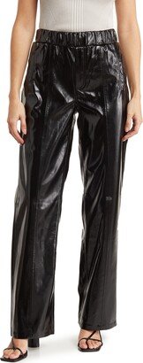 Faux Leather Pull-On Pants