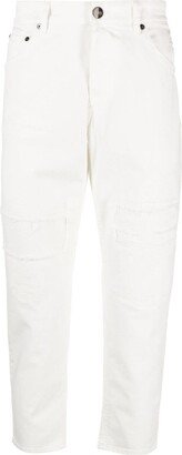 PT Torino Ripped-Detail Tapered Jeans