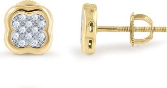 Monary 10K Yellow Gold Earrings with 0.1 ct. Diamonds