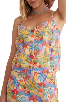 Celeste Palm Tree Print Hemp Blend Camisole