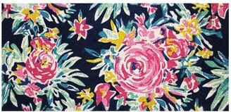 Floral Coir Large Doormat, 40.5 x 18.5