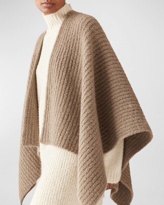 Ribbed Cashmere Cape