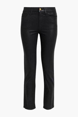 Le Sylvie coated high-rise slim-leg jeans