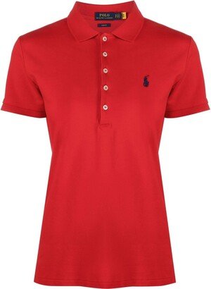 Julie logo-embroidered polo shirt-AA