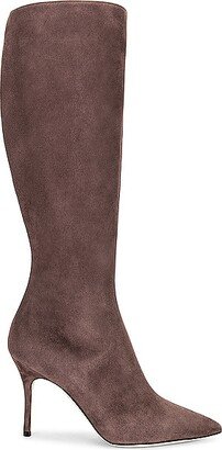 Suede Oculara 90 Boot in Taupe