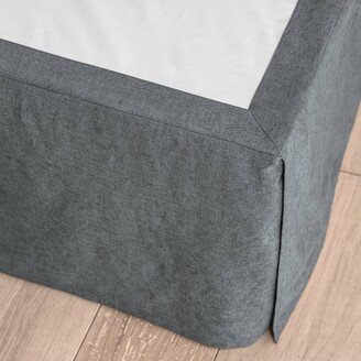 King Linen Blend Bedskirt Dark Gray - Casaluna™