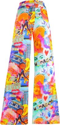 Elsie & Fred Moxie Bootcut Belted Collage Print Jeans