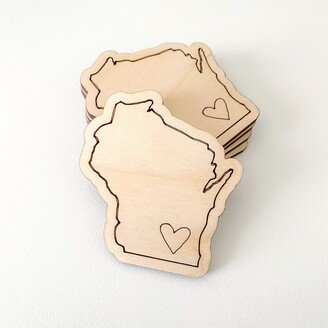 Wisconsin Magnet | Wood Engraved State Gift Milwaukee