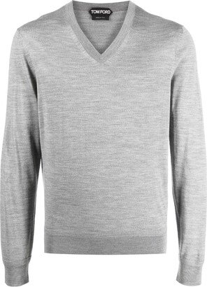 V-neck wool jumper-AK