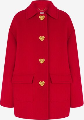 Hearts Buttons Cloth Coat