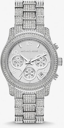 Runway Pavé Silver-Tone Watch