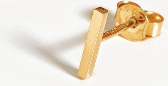 Fine Bar Single Stud Earring | 14k Solid Gold