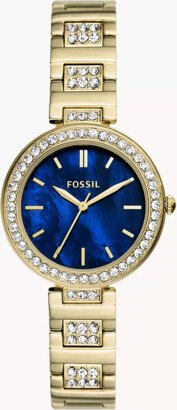 Fossil Outlet Karli Three-Hand Gold-Tone Stainless Steel Watch