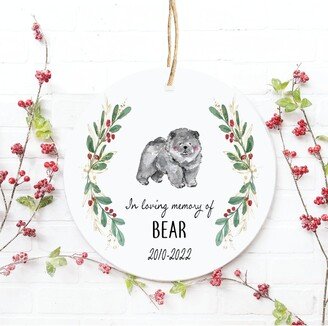 Loss Of Pet Gift, Chow Chow, Memorial Ornament, Gift Christmas Grey